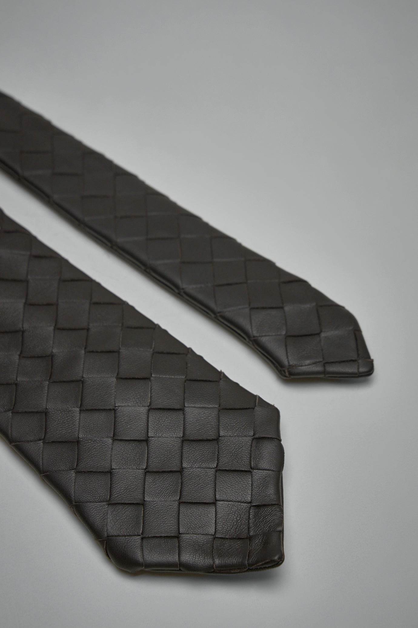 Intrecciato Leather Tie - 3