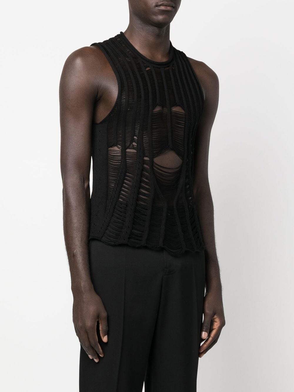 knitted ripped top - 4