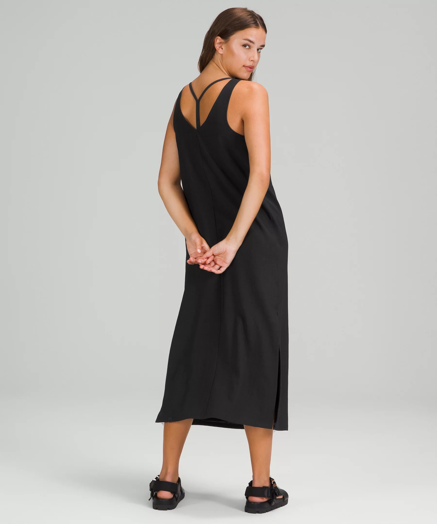 V-Neck Reversible Midi Dress - 2