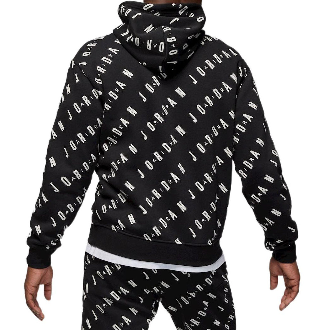 Air Jordan AOP Fleece Pullover 'Black White' DV7640-010 - 4