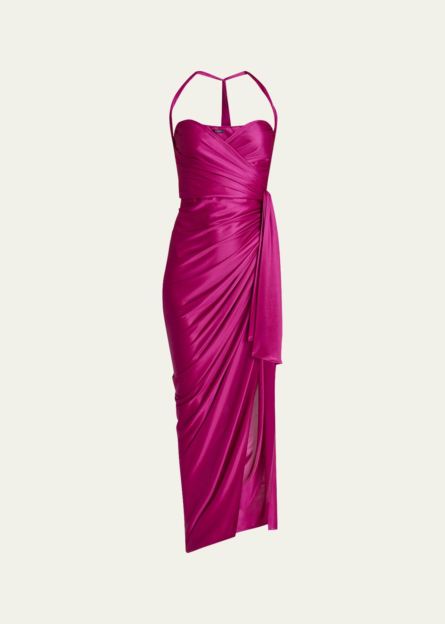 Draped Slit Maxi Dress - 1