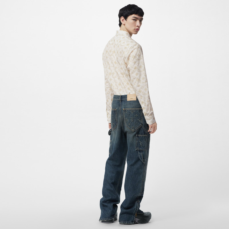 Monogram Long-Sleeved Cotton Shirt 3