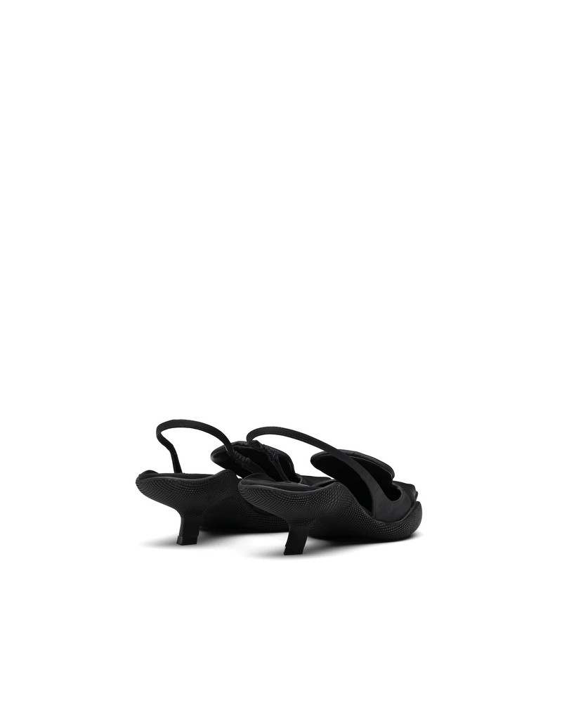 Nylon gabardine slingback pumps 3