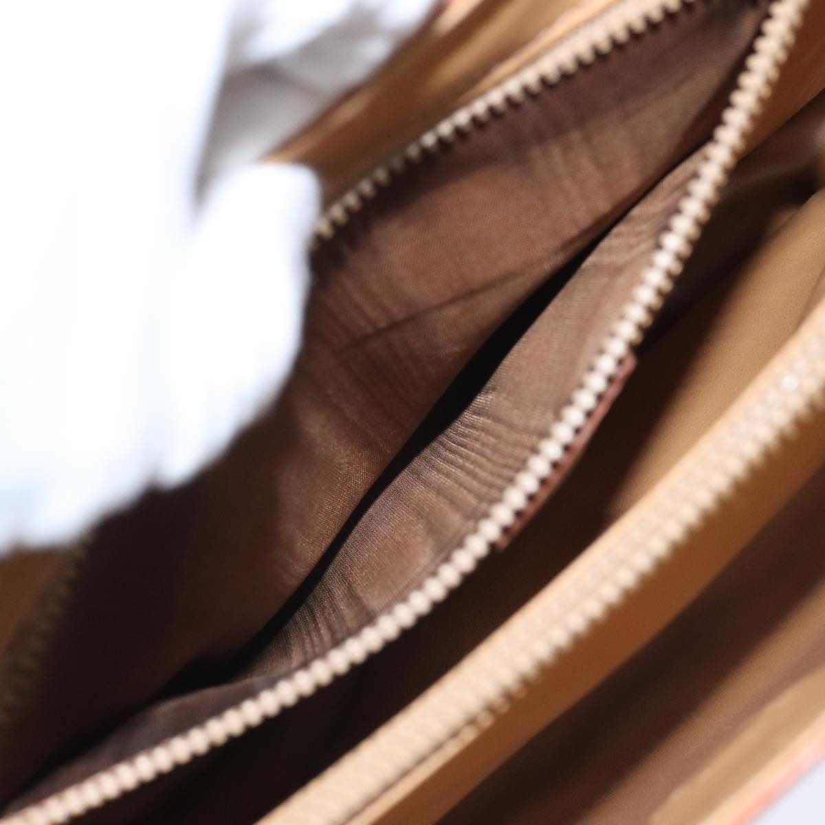 CELINE Macadam Canvas Hand Bag Beige Gold - 11
