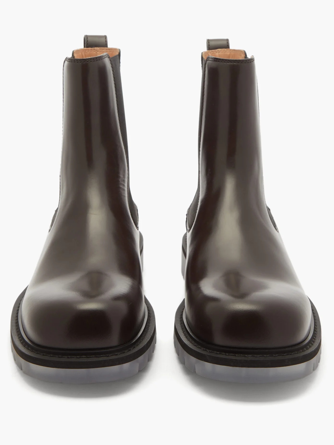 Transparent-sole leather Chelsea boots - 5