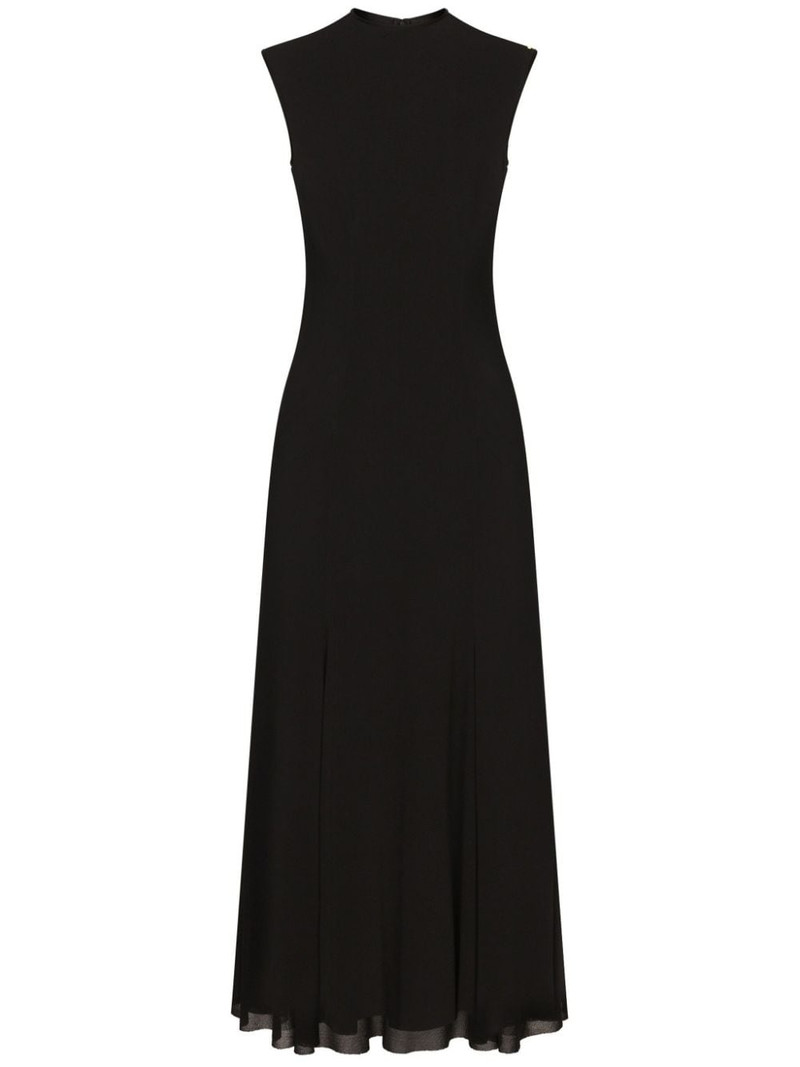 Organzino sleeveless flared 미디 드레스 1