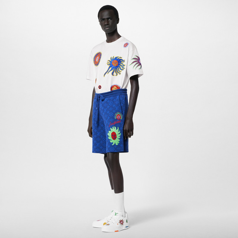 Louis Vuitton LV x YK Monogram Faces Knitted Shorts outlook