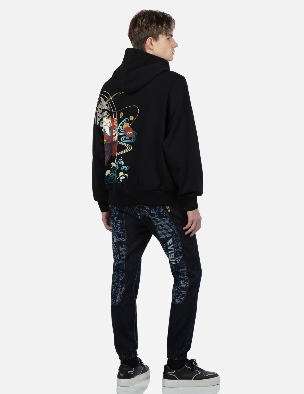 FISHERMAN GODHEAD PRINT HOODED SWEATSHIRT - 3