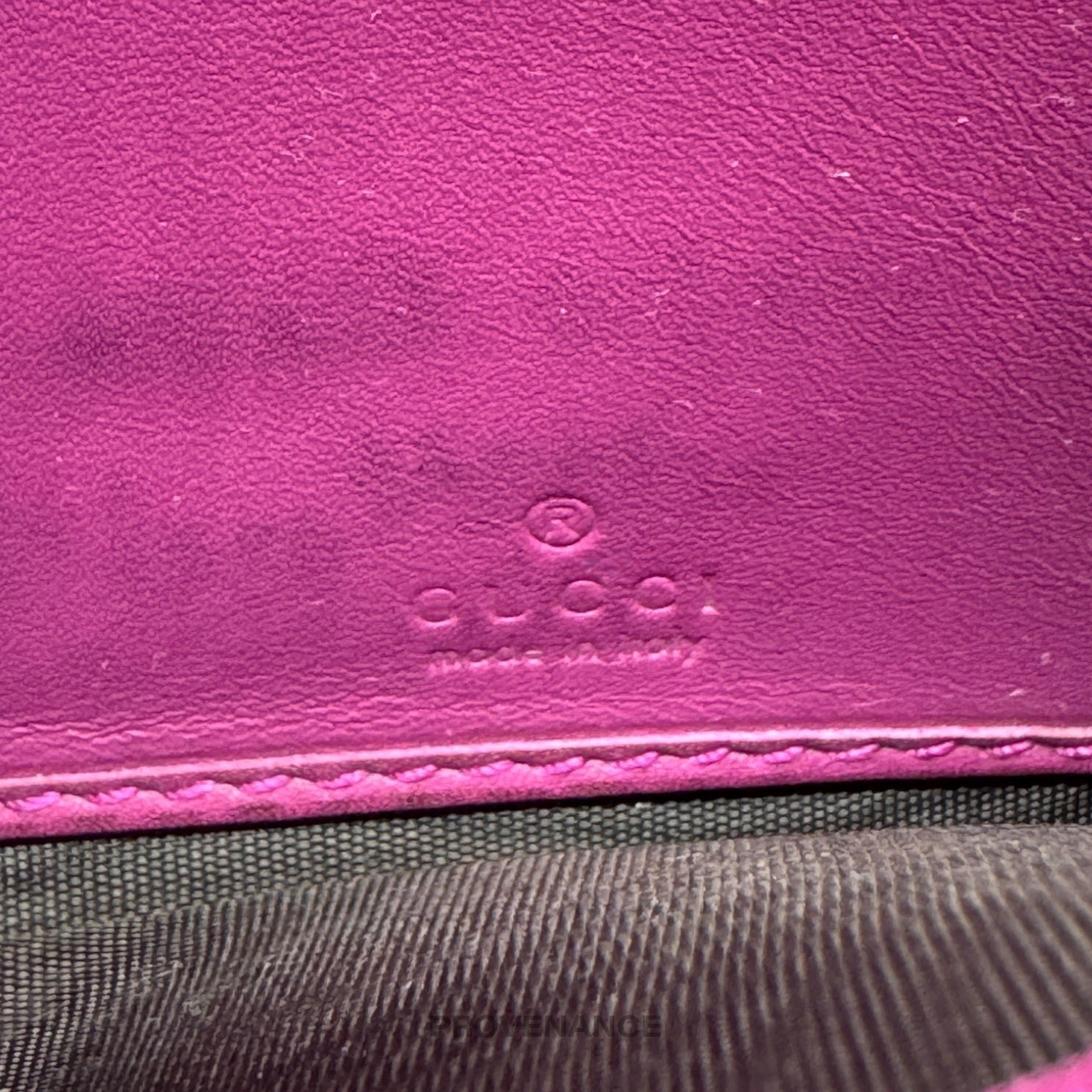 Gucci Snap Long Wallet - GG Supreme Red Pink - 10