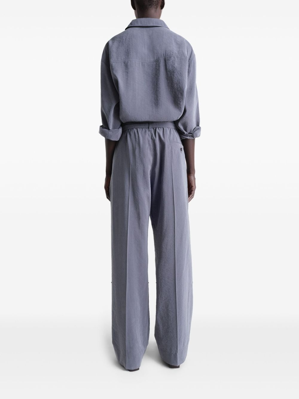 silk belted pants - 3