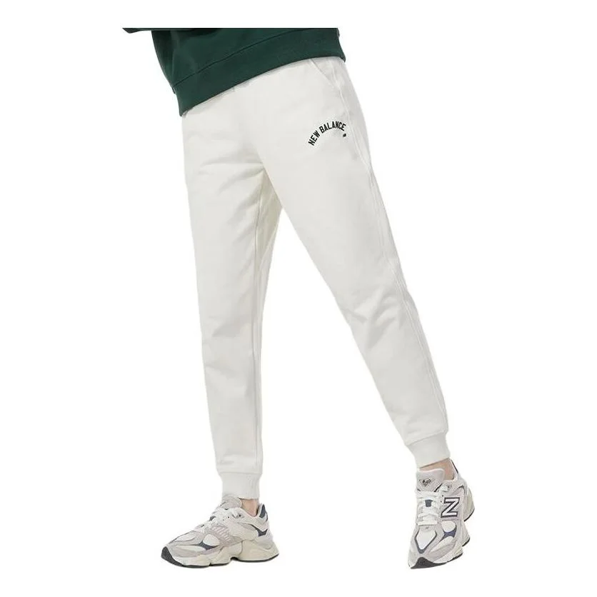 (WMNS) New Balance Wordmark Logo Jogging Pants Asia Sizing 'White' AWP41310-CIC - 1