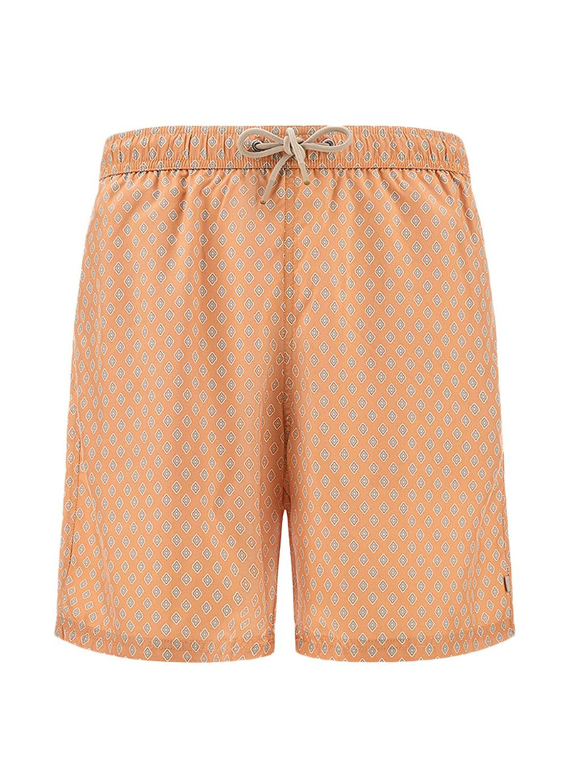 miniature floral diamond print swim shorts 1