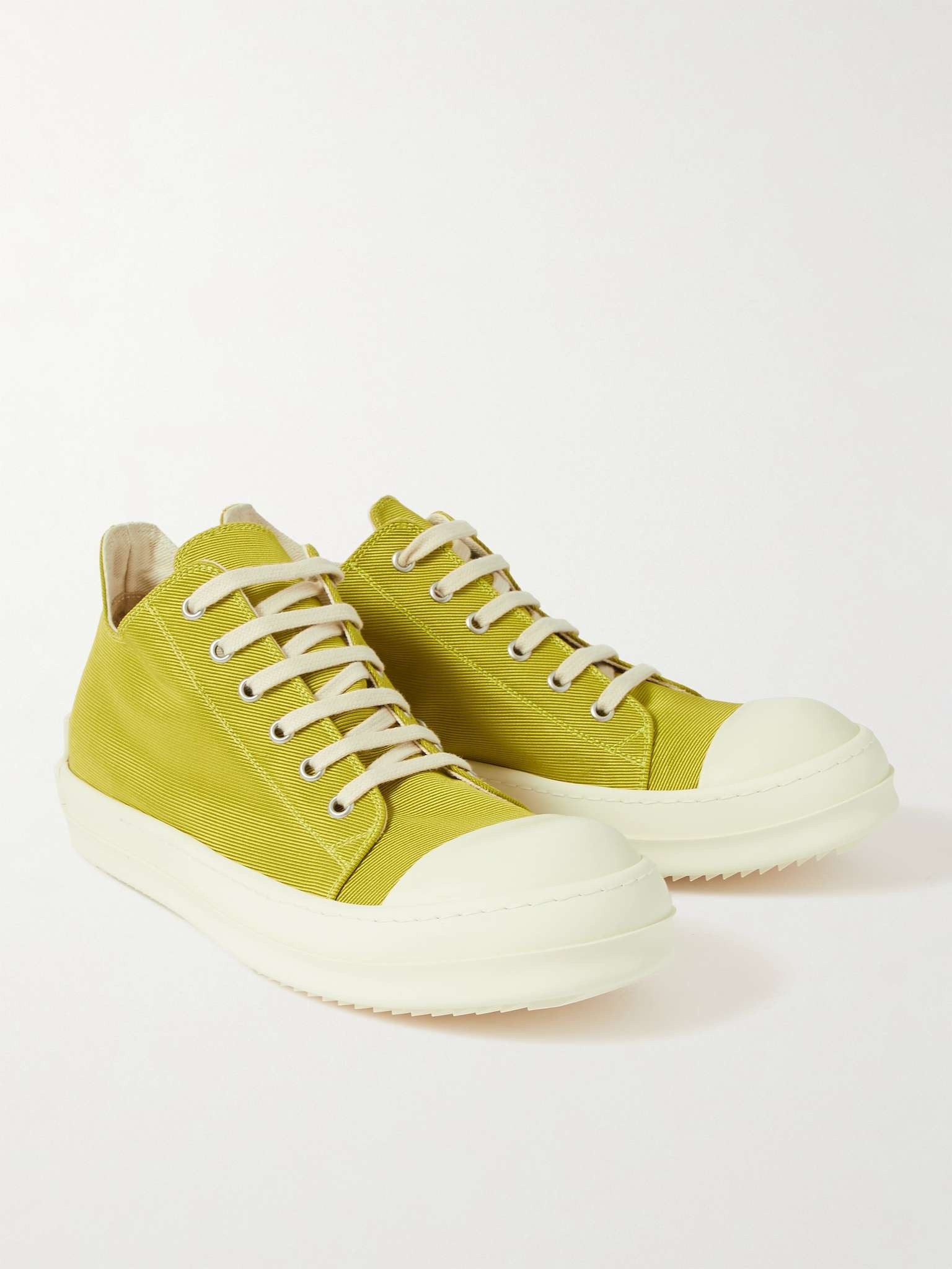 Rubber-Trimmed Faille Sneakers - 4