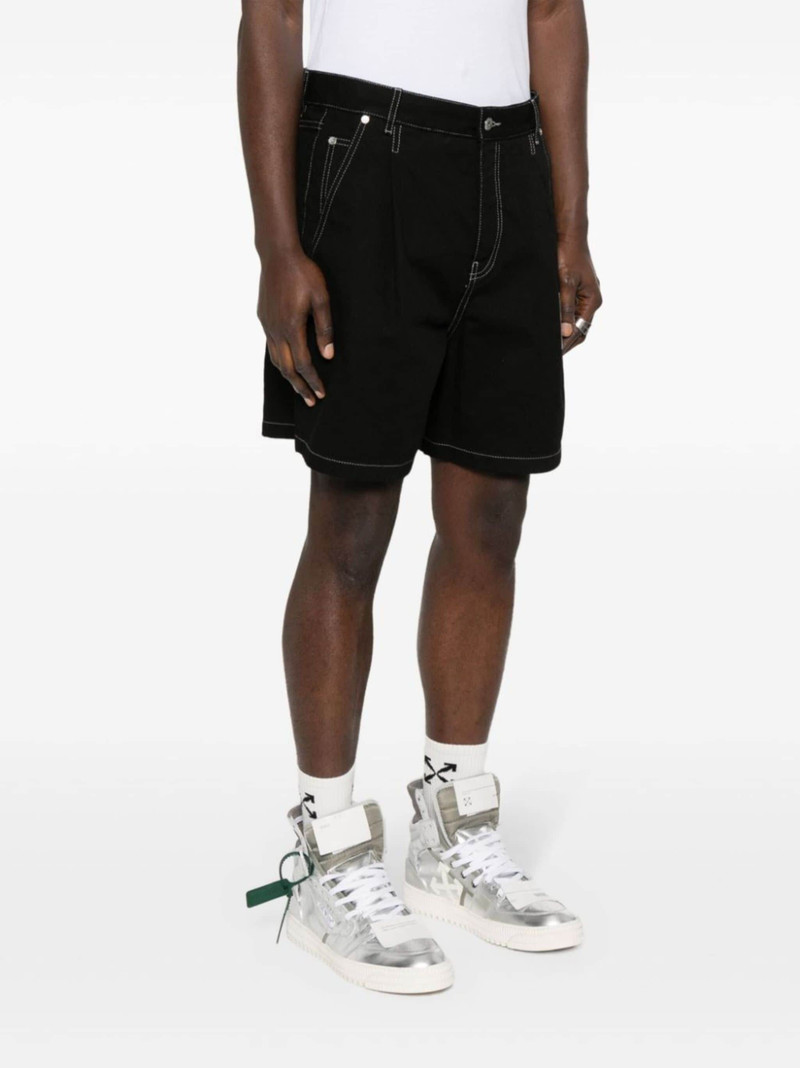 embroidered-logo denim shorts 3