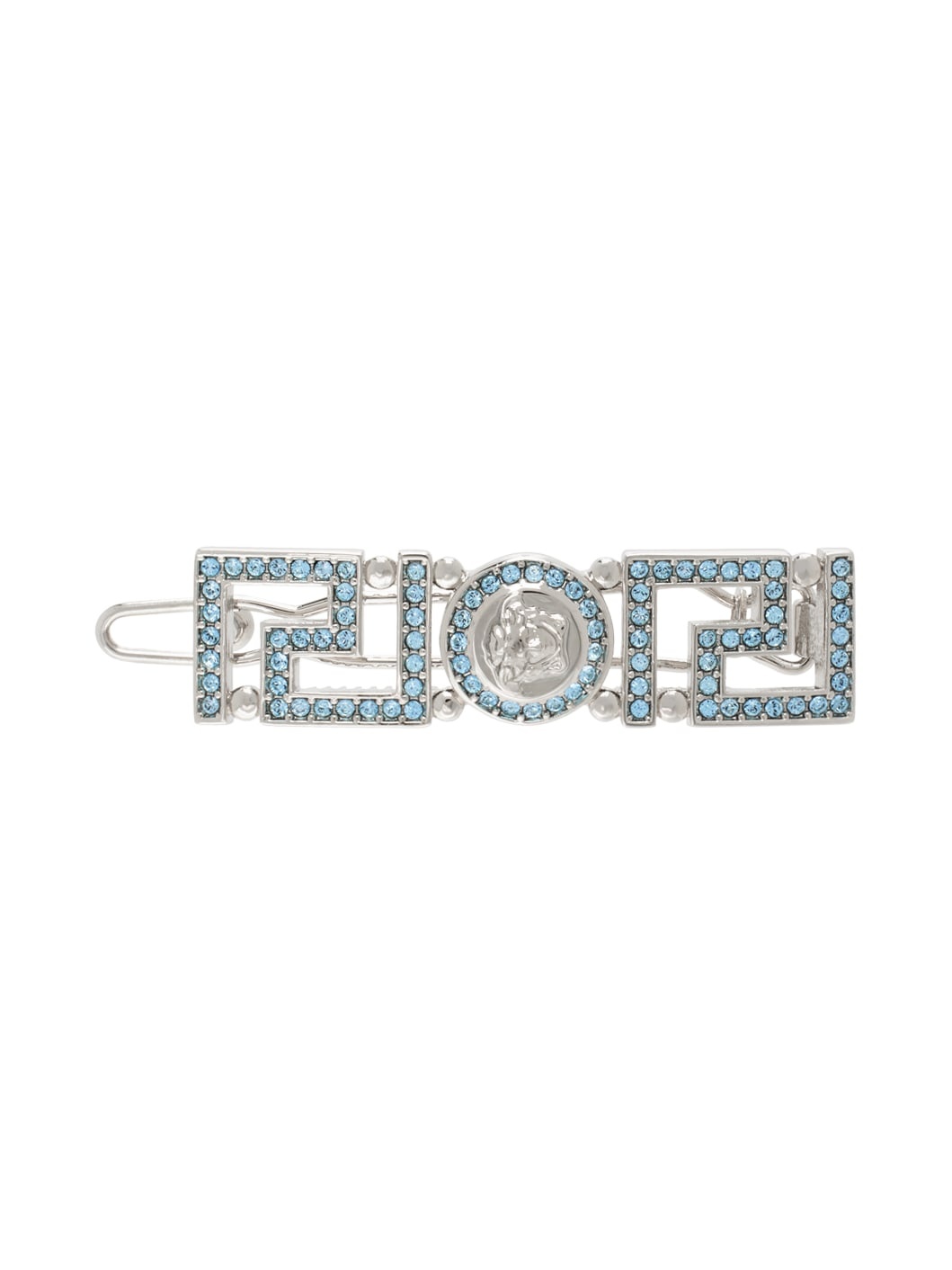 Silver Greca Hair Clip - 1