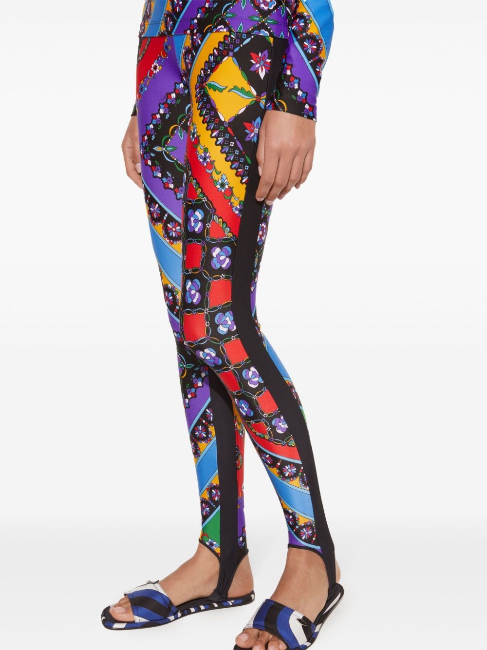 Festa-Print stirrup leggings - 5