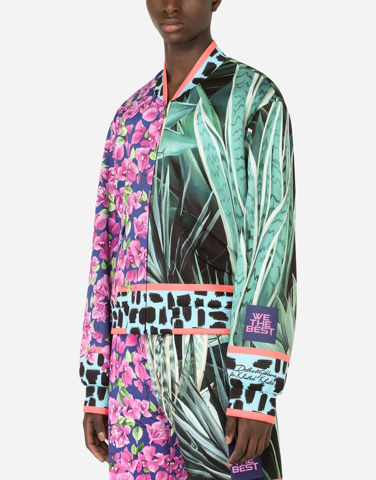 Technical fabric jacket with jungle mix print - 8