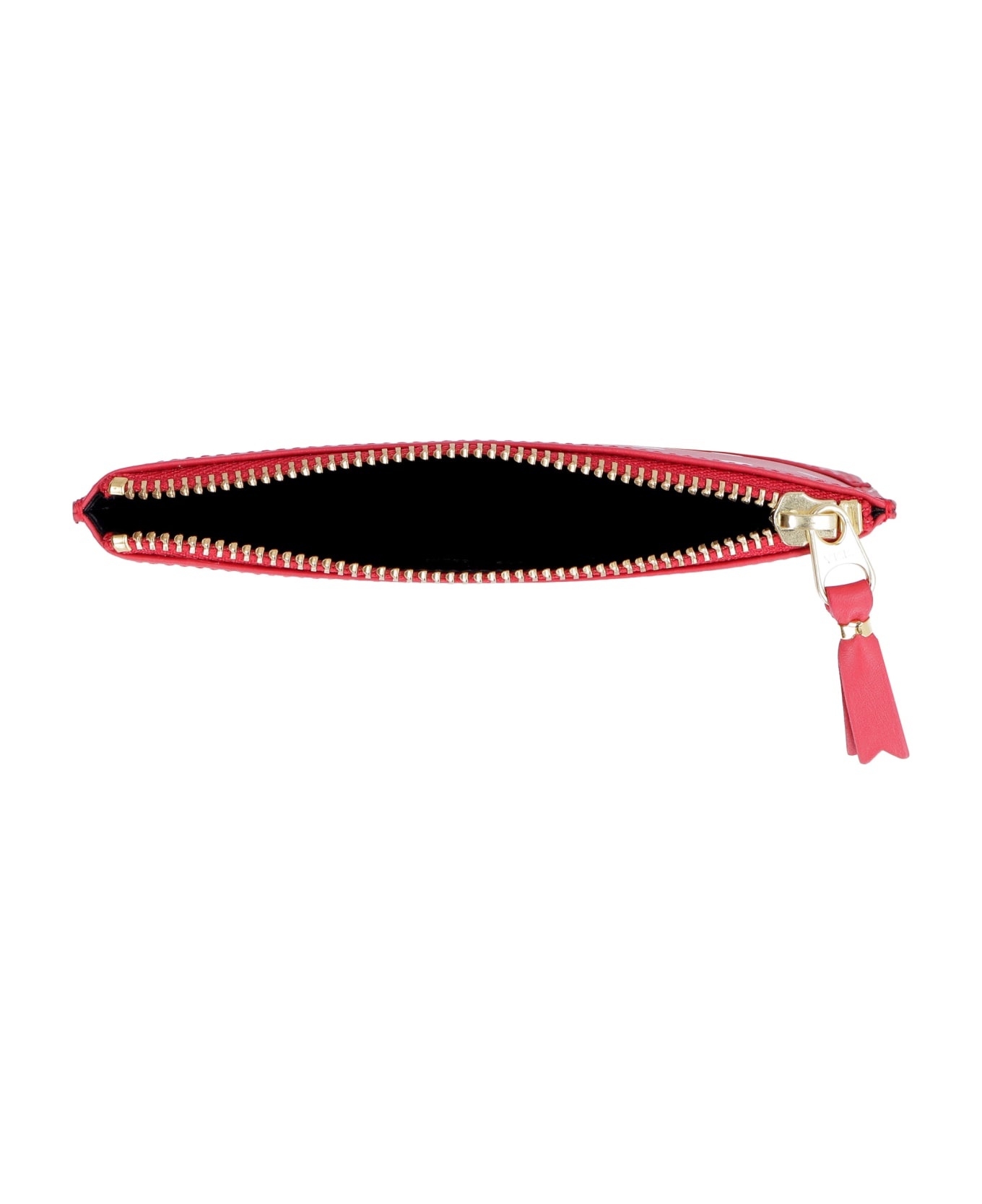 Logo Detail Flat Leather Pouch - 4