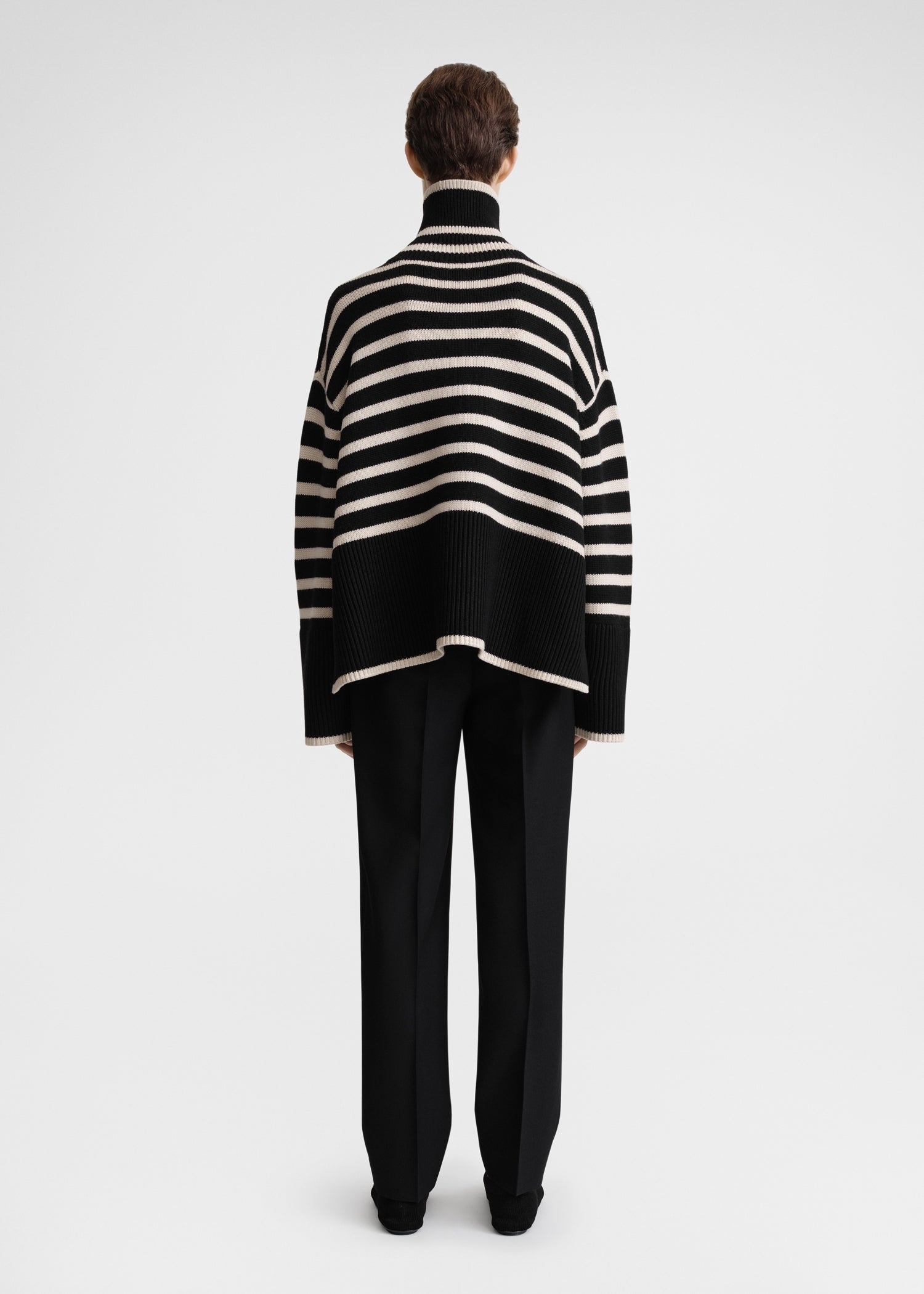 Signature stripe turtleneck black - 4