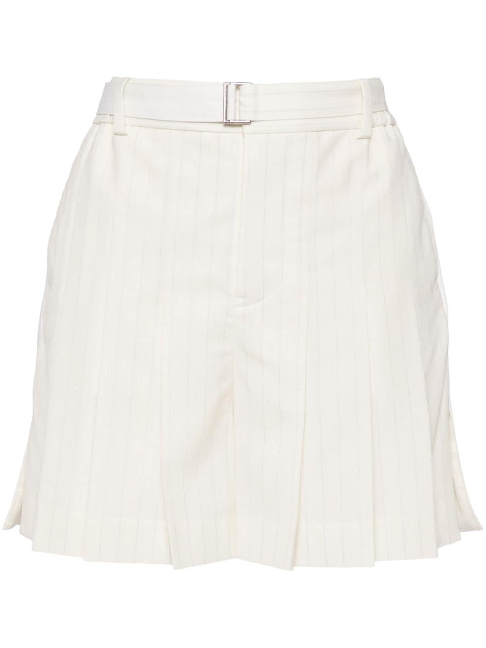 pinstripe pleated tailored shorts - 1