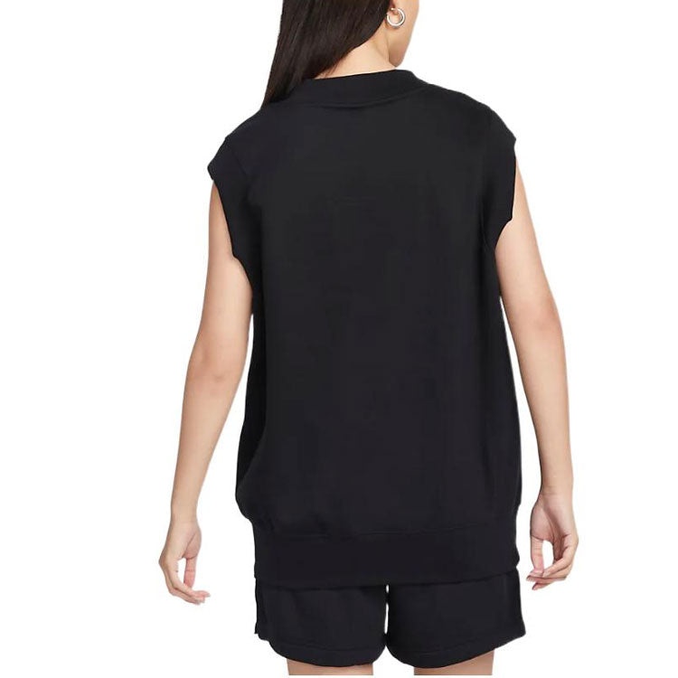 (WMNS) Nike Sportswear Phoenix Fleece Oversized Vest 'Black' DQ6760-010 - 4