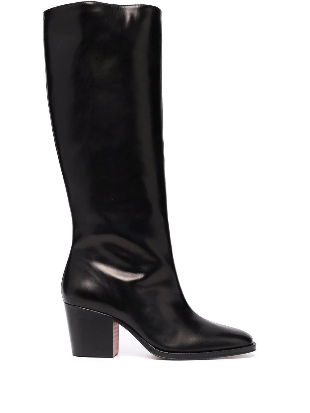 heeled leather boots - 1