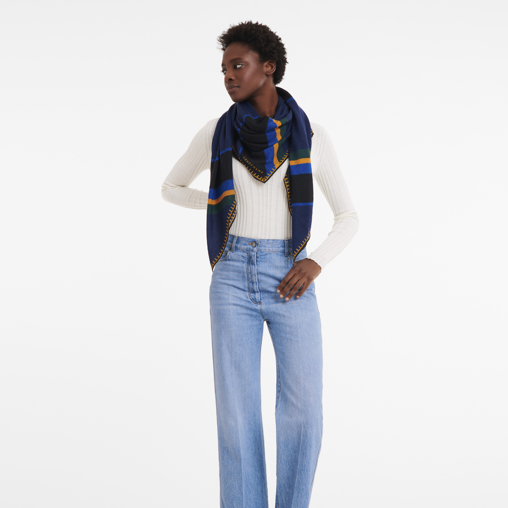 Le Pliage Paddock Stole Cobalt - OTHER - 2