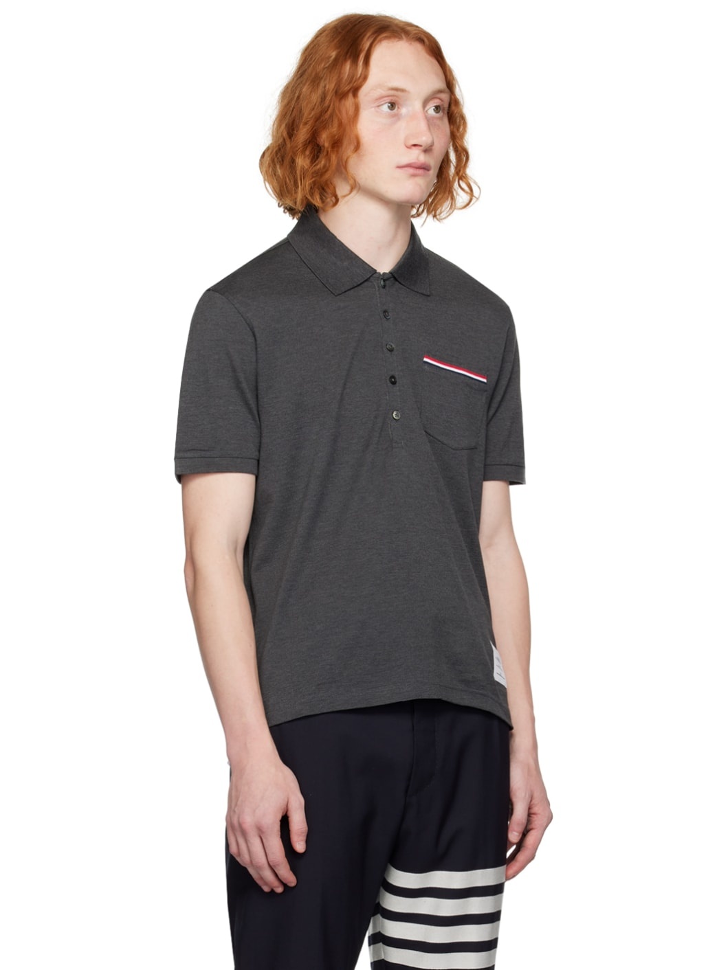 Gray Patch Pocket Polo - 2