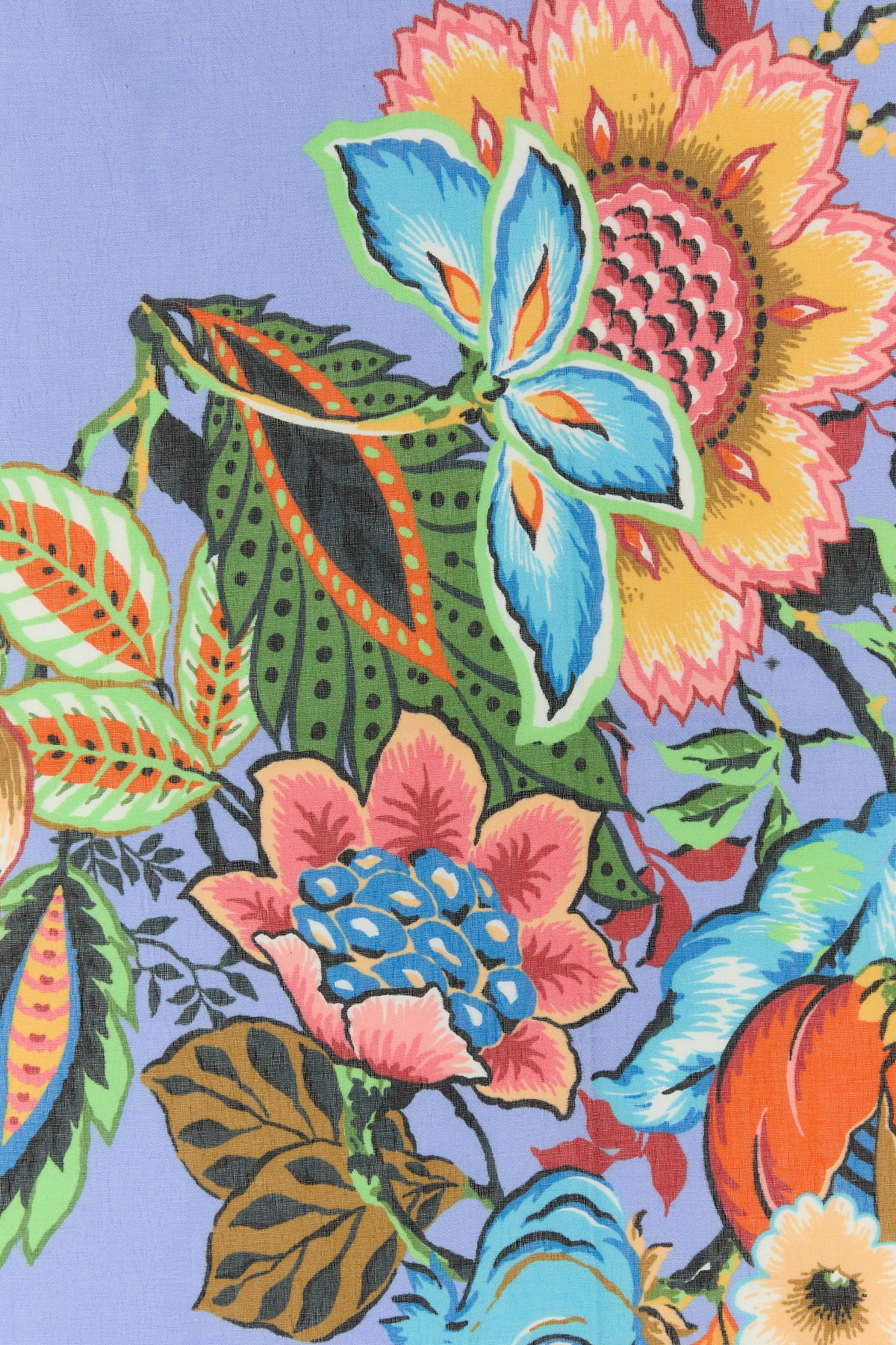Printed cotton blend foulard - 2