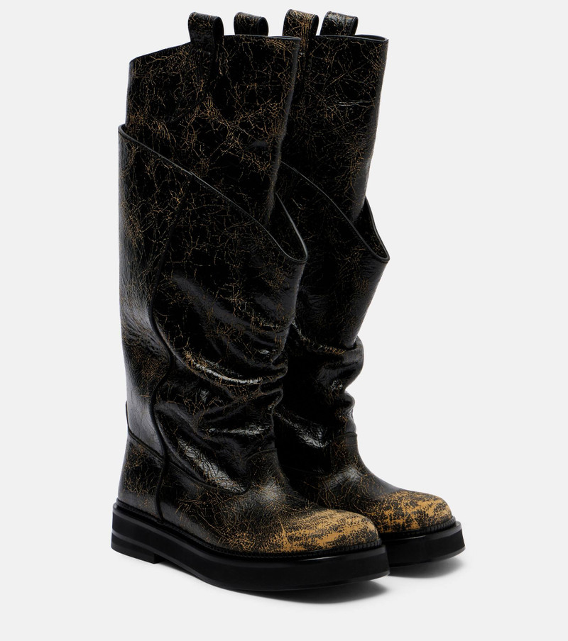 Passeggiata leather combat boots 1