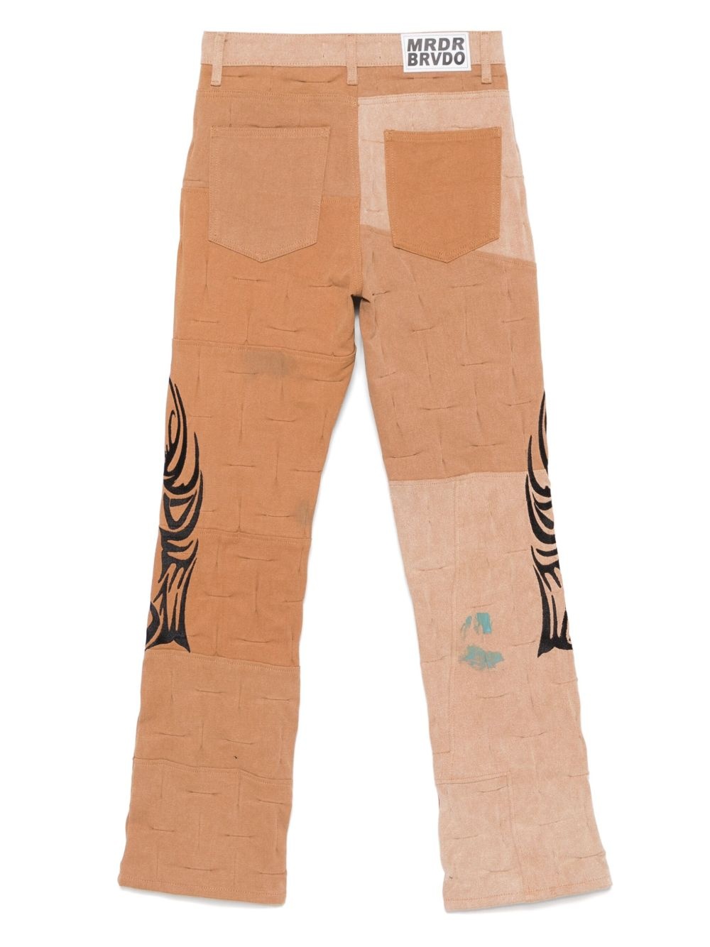 gathered-detail trousers - 2