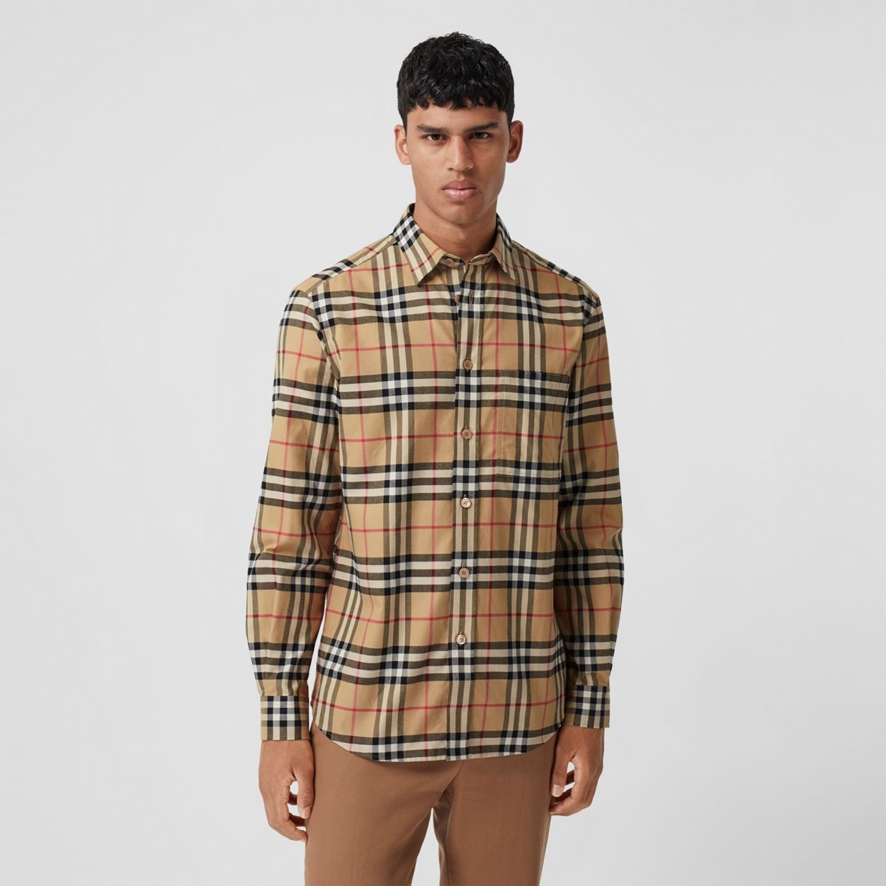 Checked Cotton-Flannel Shirt