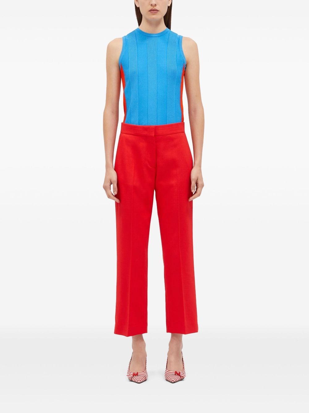 straight cropped trousers - 3