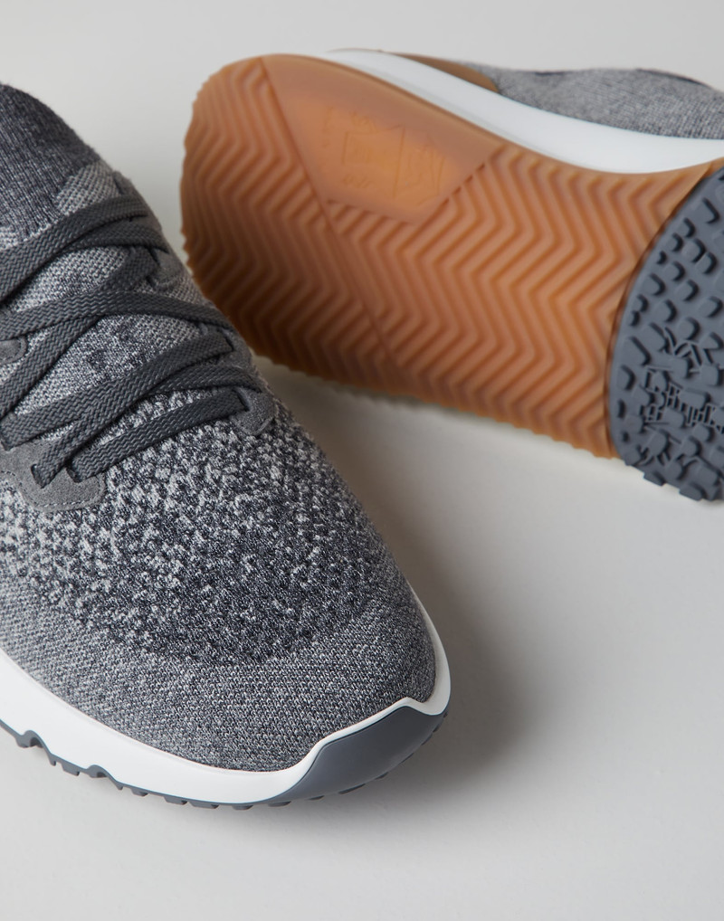 Cotton chiné knit runners 4