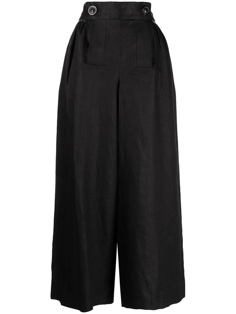 button-fastening waist t rousers 1