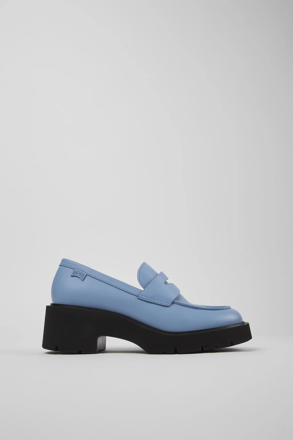 Milah Blue Leather Loafer for Women - 1