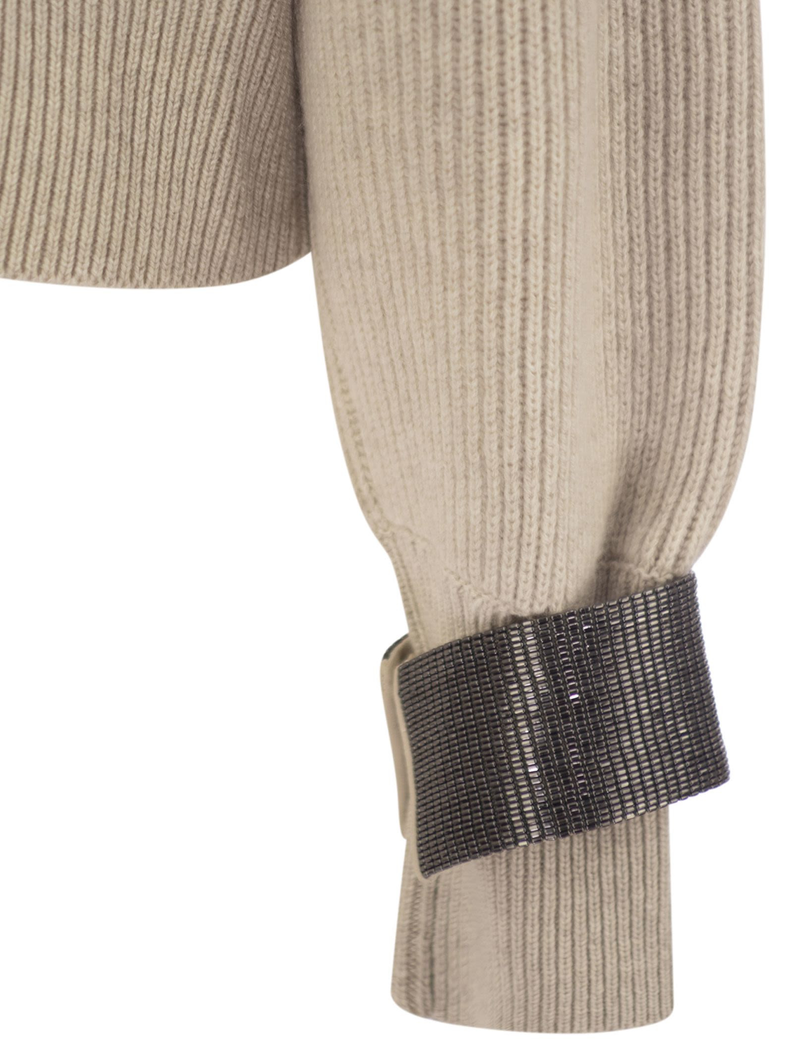Brunello Cucinelli Women Cashmere Sweater With Shiny Detail - 4
