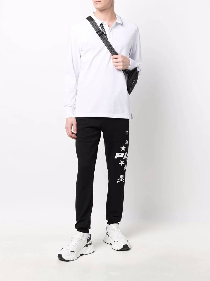 PHILIPP PLEIN logo drawstring track pants outlook