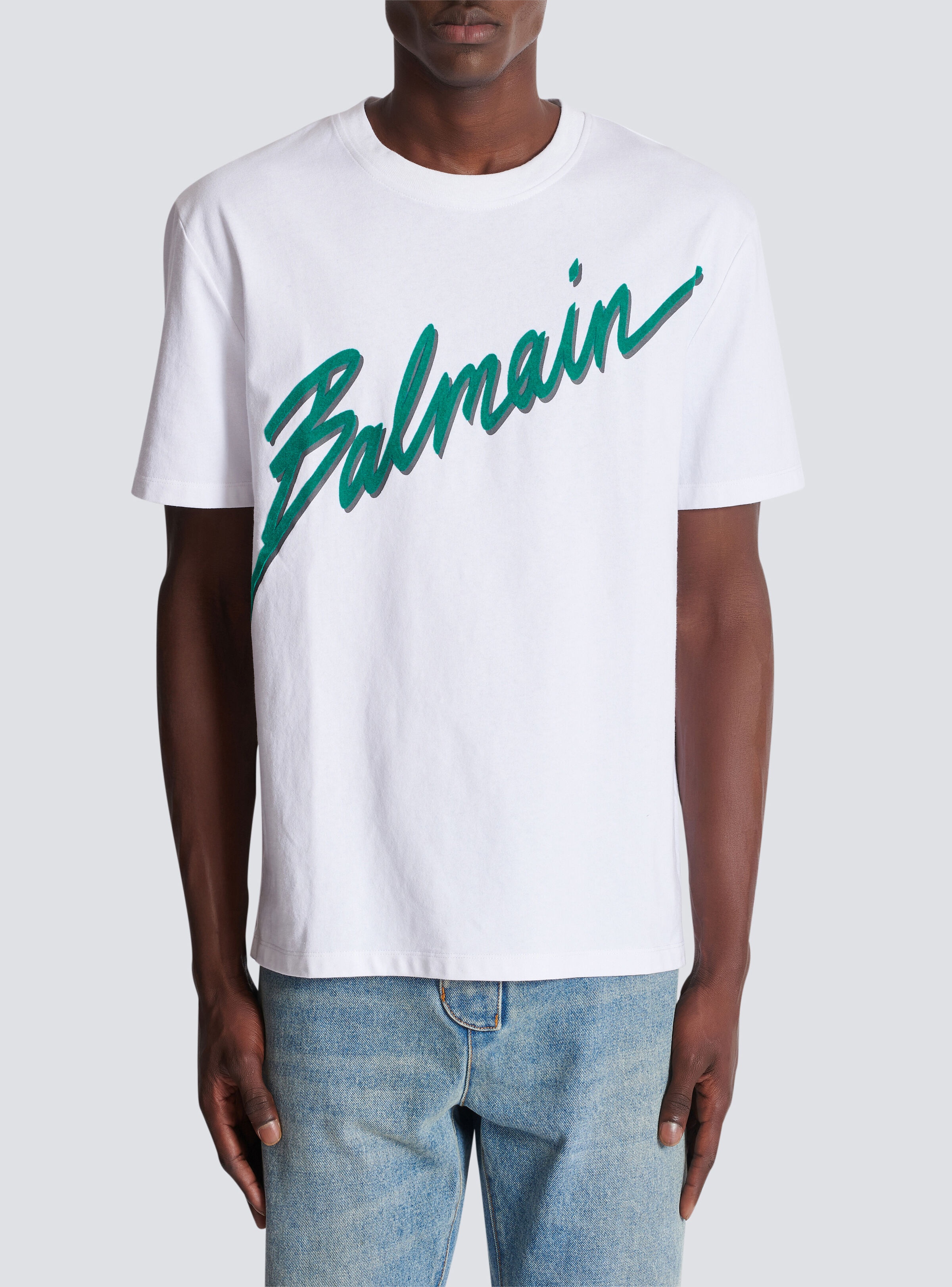 Balmain Lettre flocked T-shirt - 5