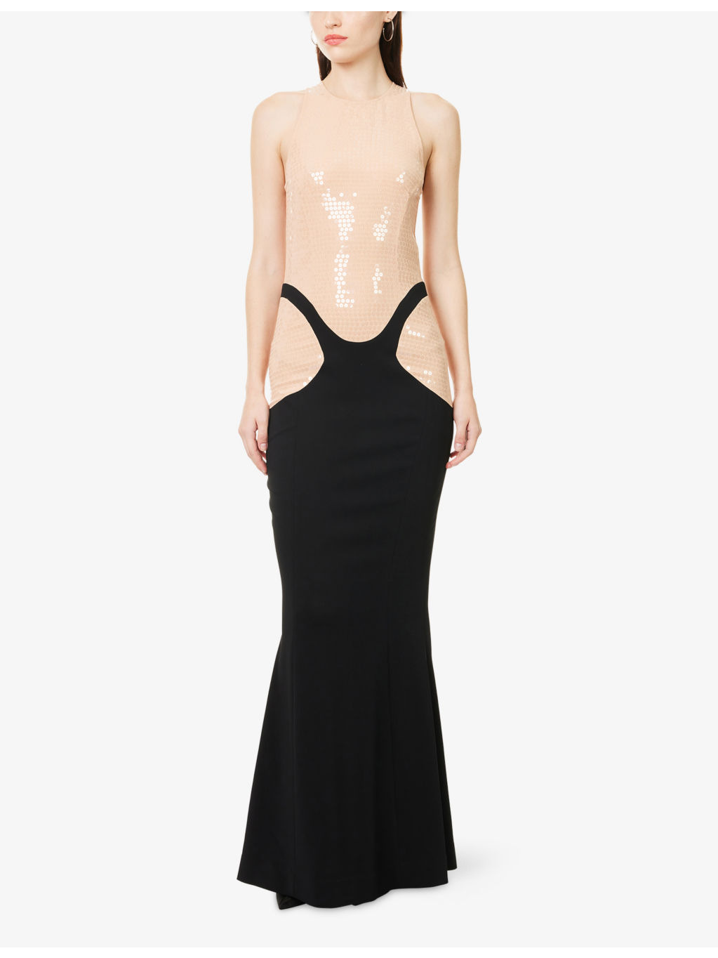 Trompe L'oeil  Sequin Stretch-Woven Gown - 3