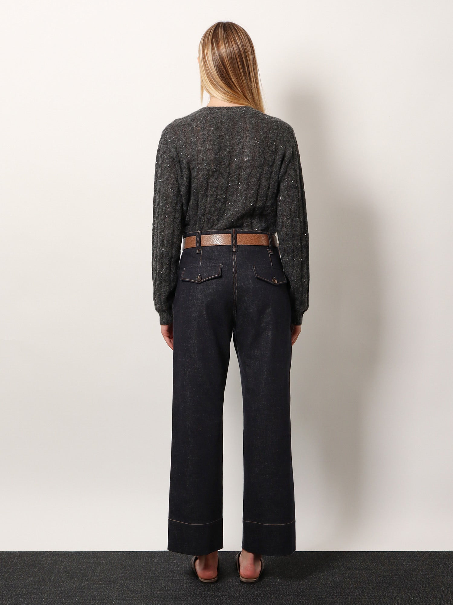 The Sartorial Square Jeans With Contrasting Stitiching - 3