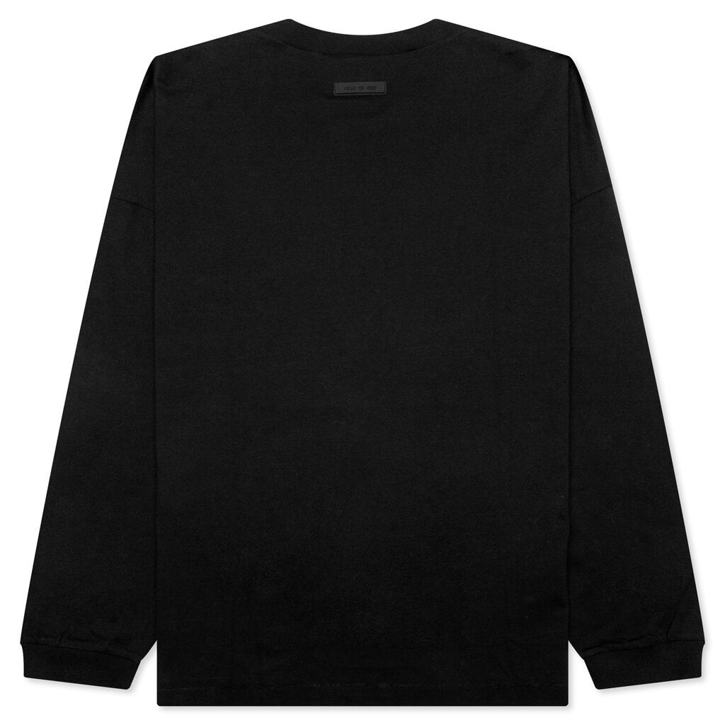 ESSENTIALS L/S TEE - JET BLACK - 2