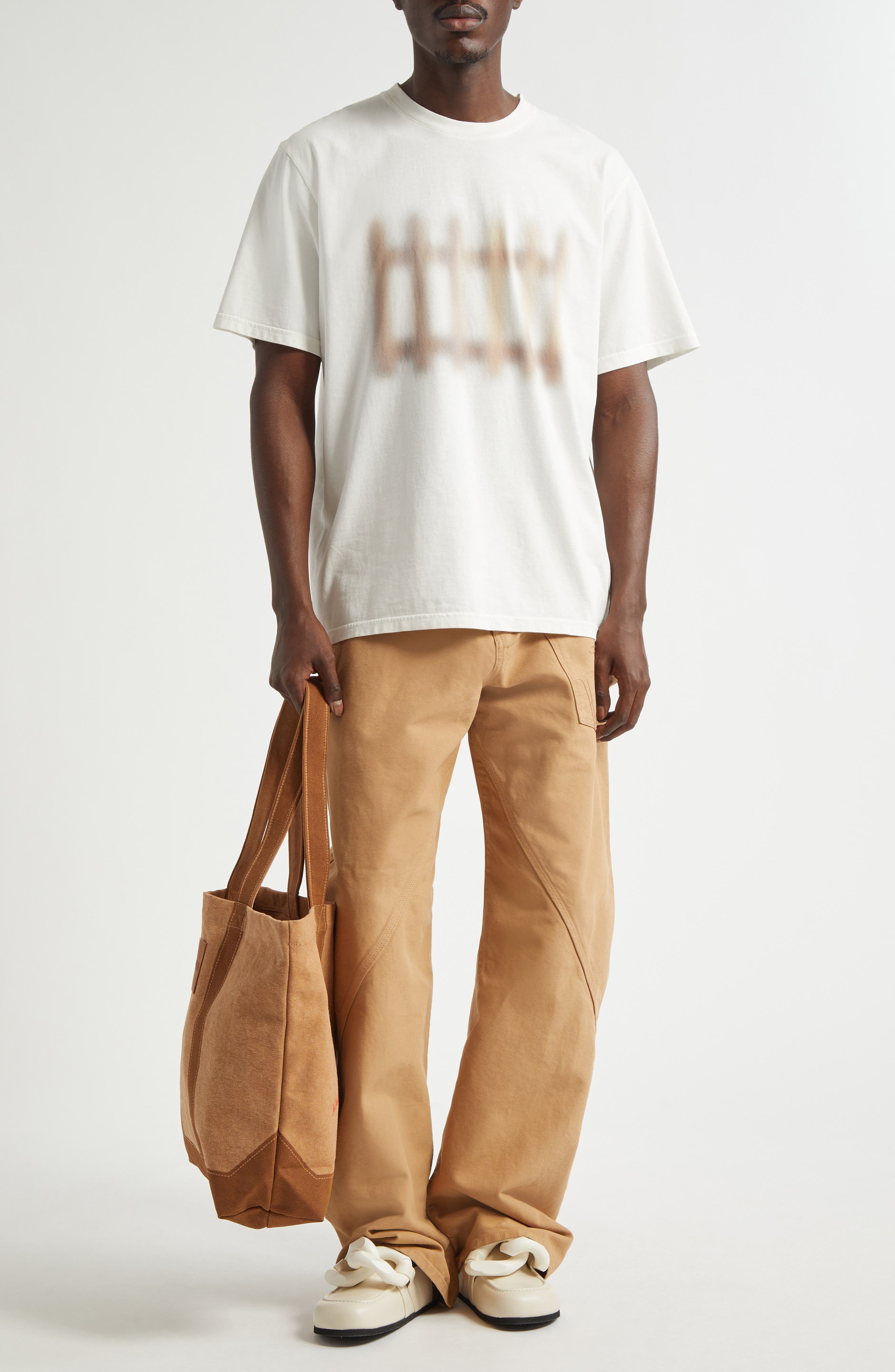 JW Anderson Twisted Workwear Trousers in Flax at Nordstrom - 2