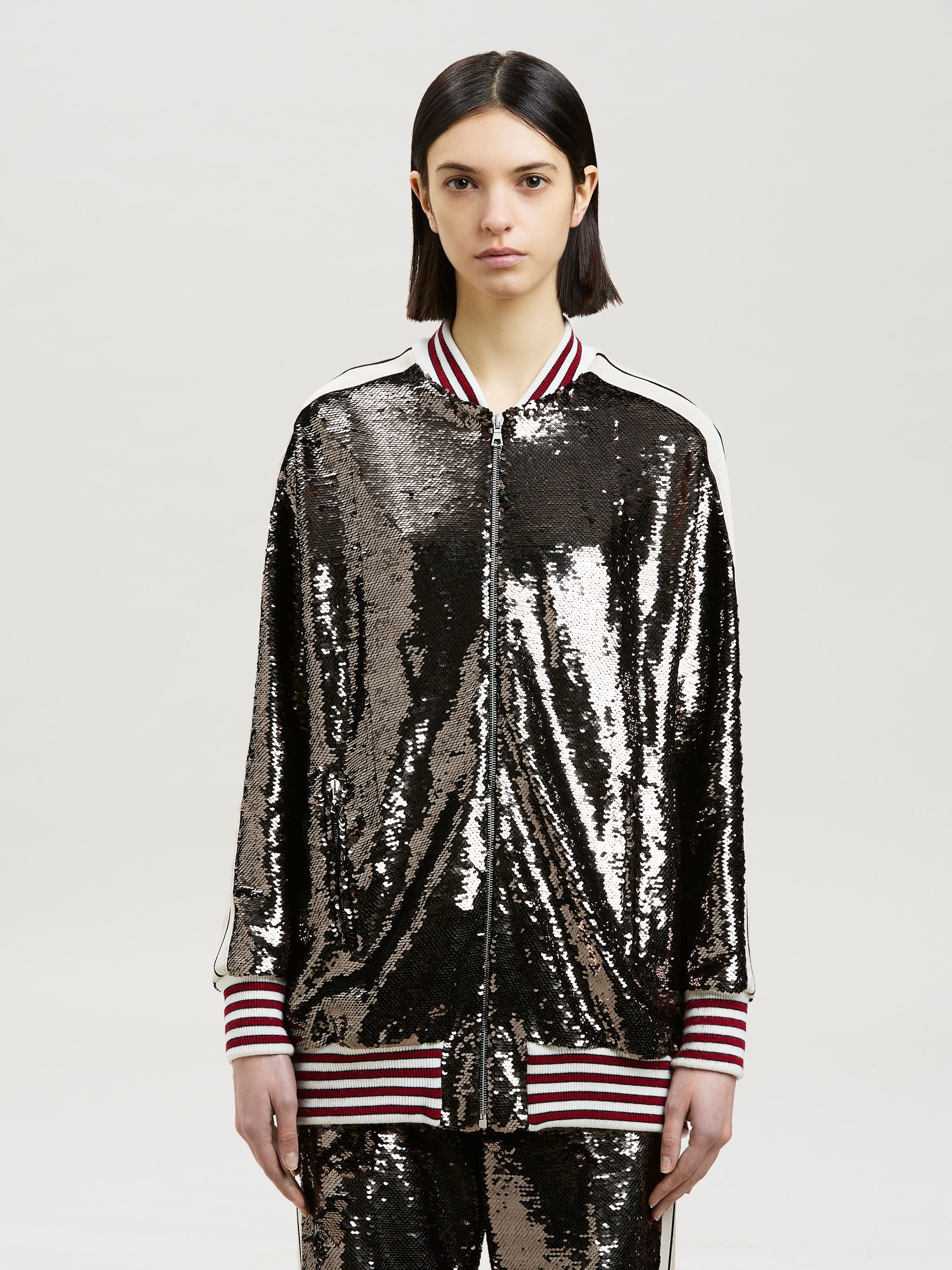 SEQUINS LONG TRACK JACKET - 3