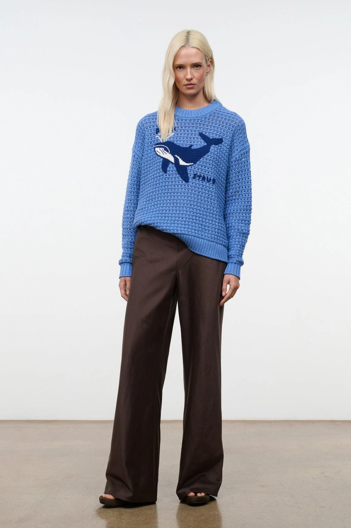 STAUD GIADA SWEATER NANTUCKET WHALE - 1