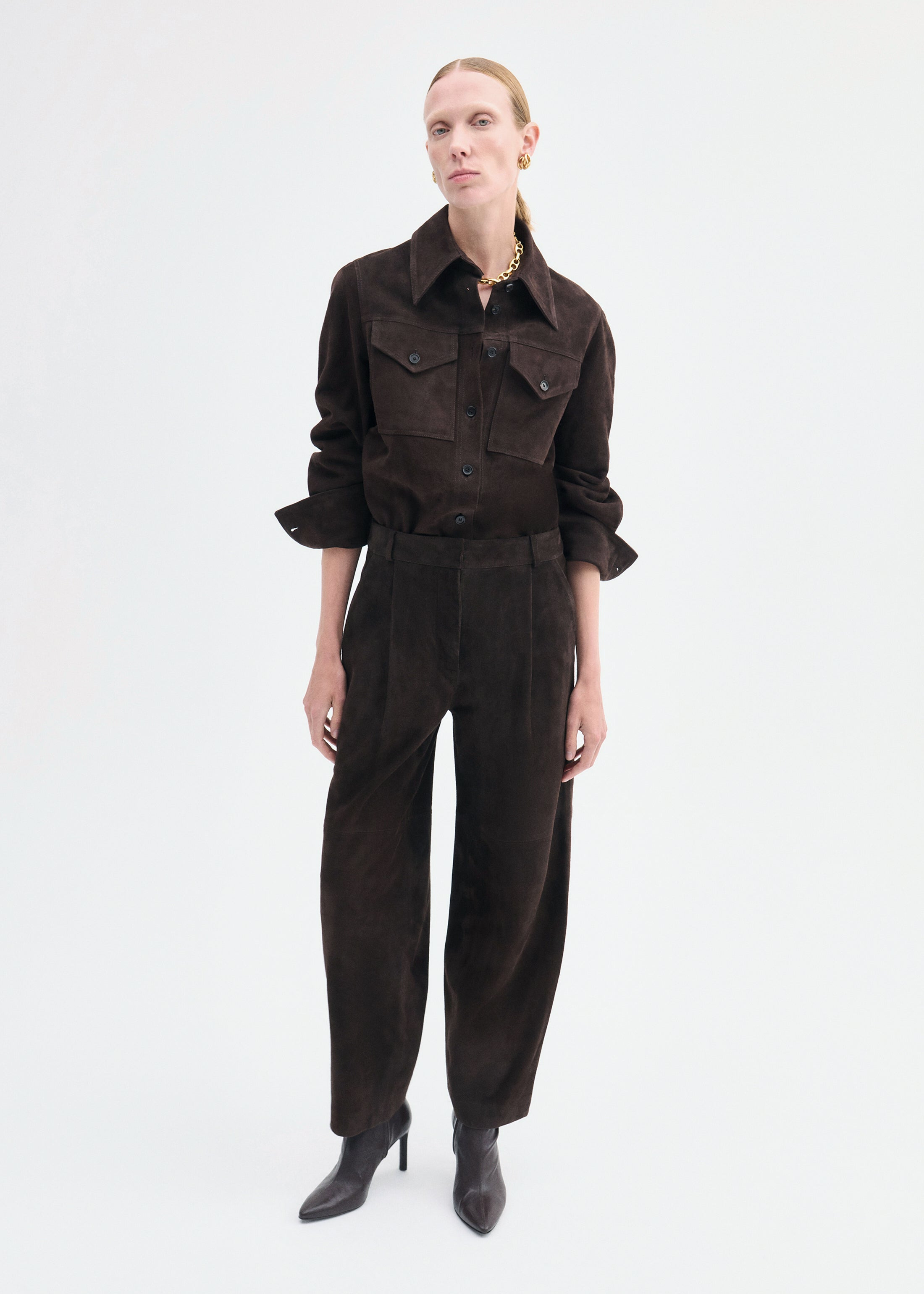 Western Shirt in Suede - 3