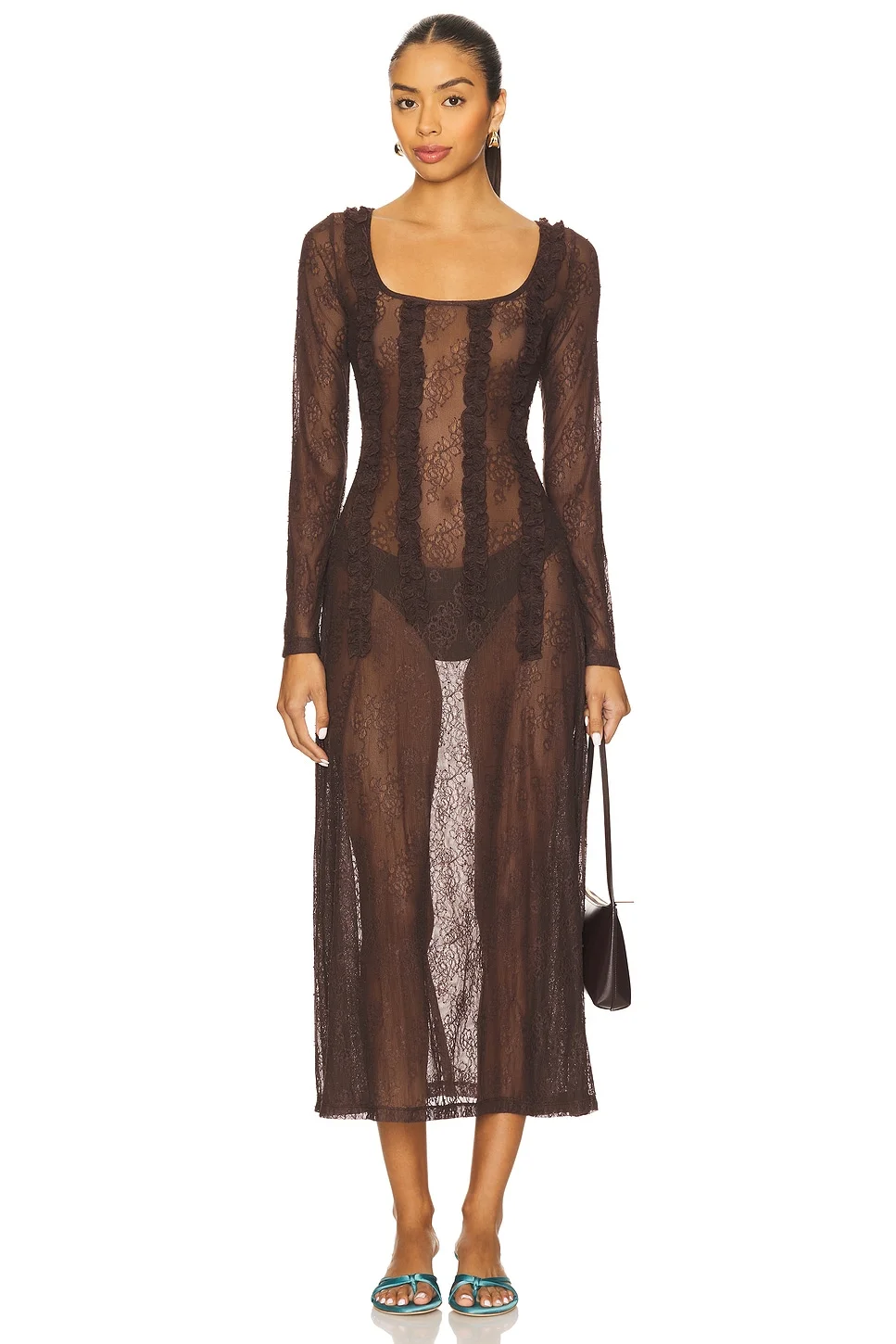 Raphi Lace Midi Dress - 1