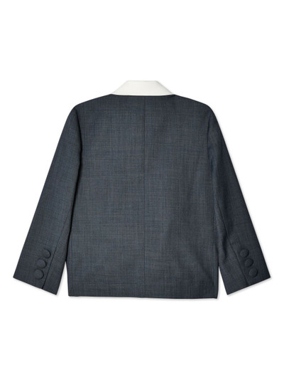 SHUSHU/TONG ruffled-trim fitted jacket outlook