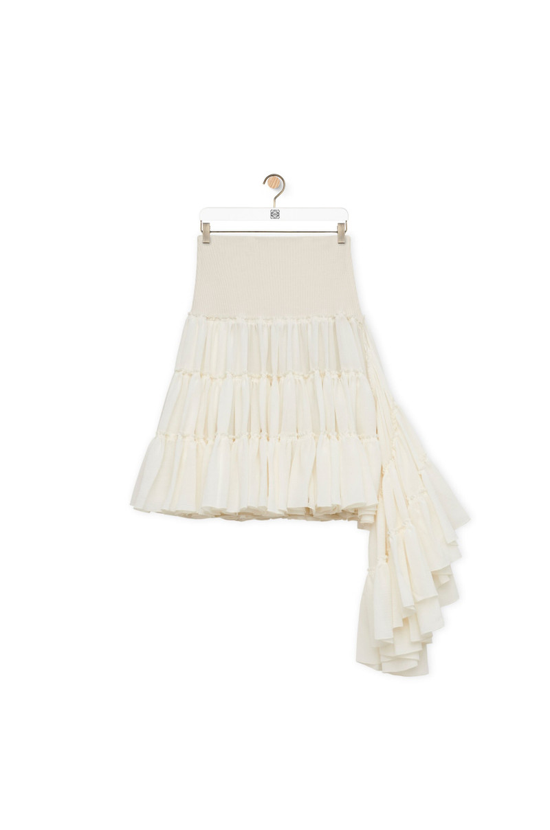 Ruffled skirt in silk 1