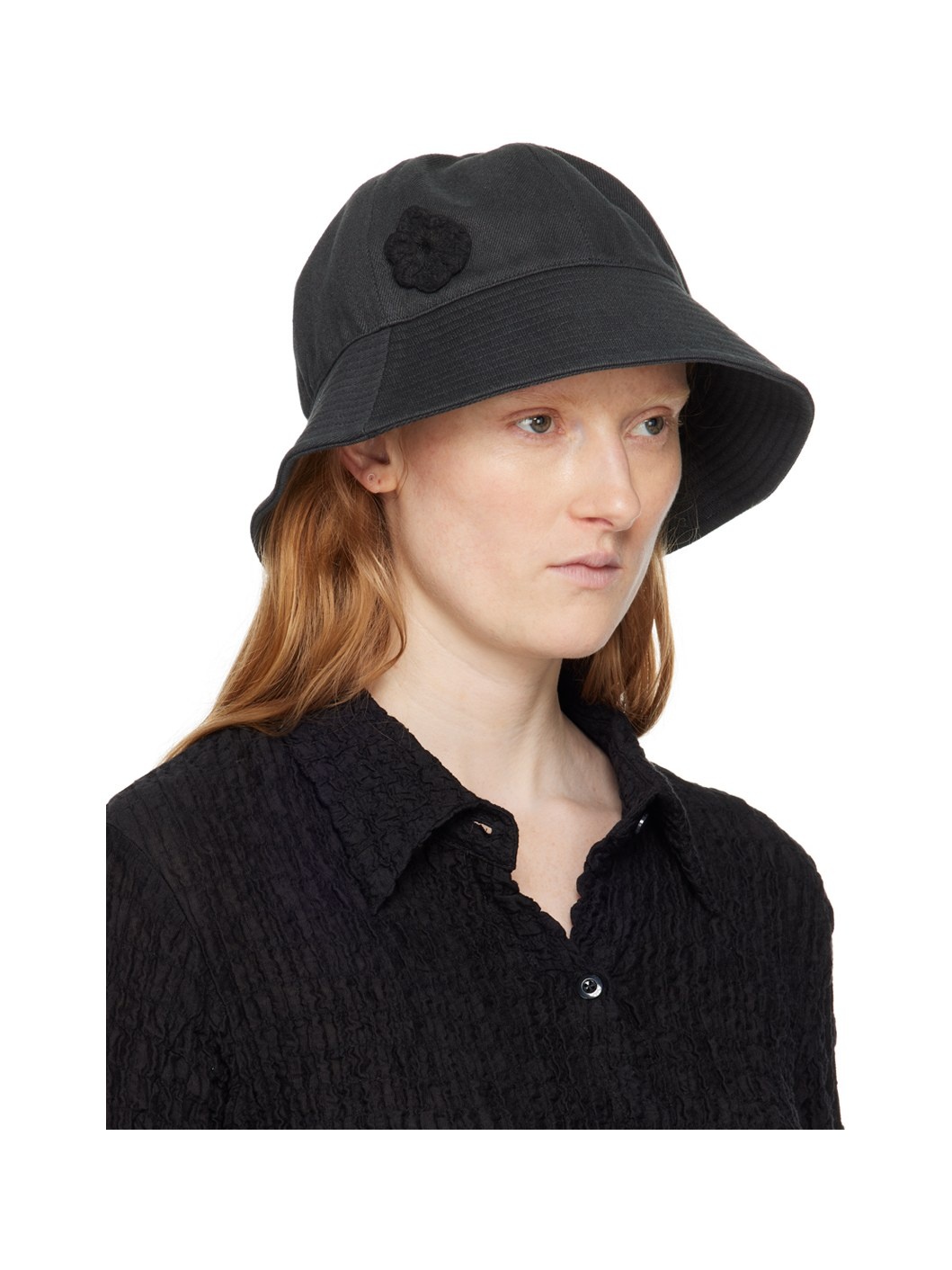 Black Daisy Bucket Hat - 2